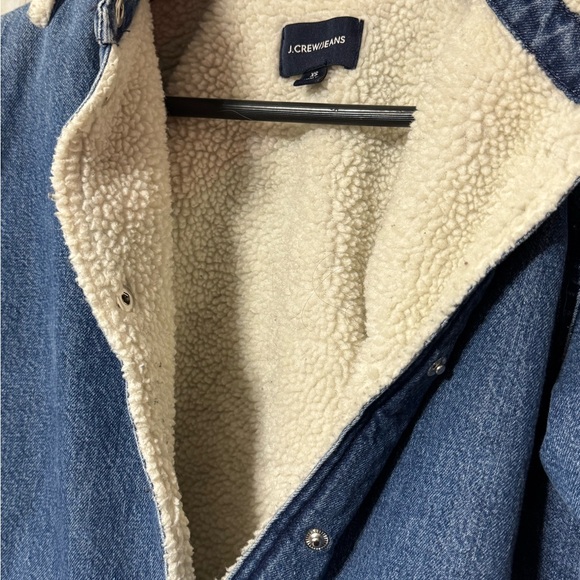 J. Crew Jean Sherpa Lined Jacket‎ XS - Picture 2 of 7